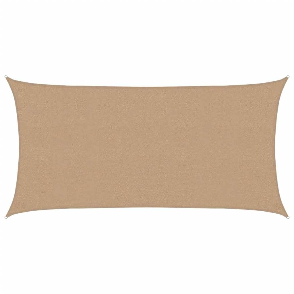 vidaXL Sonnensegel 160 g/m² Taupe 2,5x4,5 m HDPE