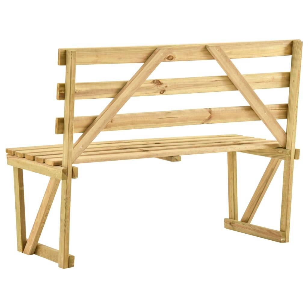 vidaXL Gartenbank 120 cm Kiefernholz Imprägniert