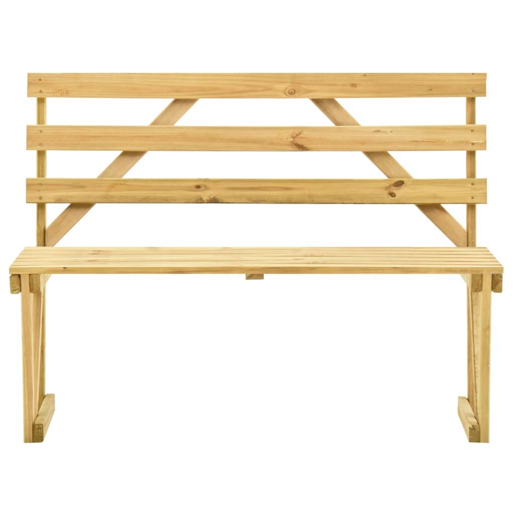 vidaXL Gartenbank 120 cm Kiefernholz Imprägniert
