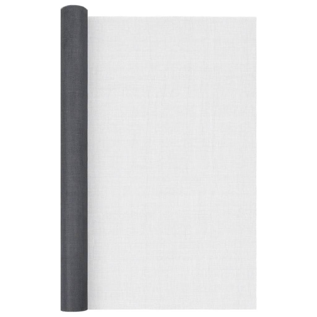 vidaXL Fliegengitter Fiberglas 112x2000 cm Grau