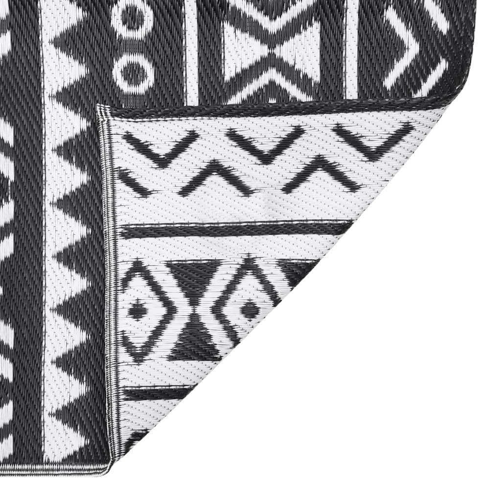 vidaXL Outdoor-Teppich ARAKIL Schwarz 140x200 cm PP