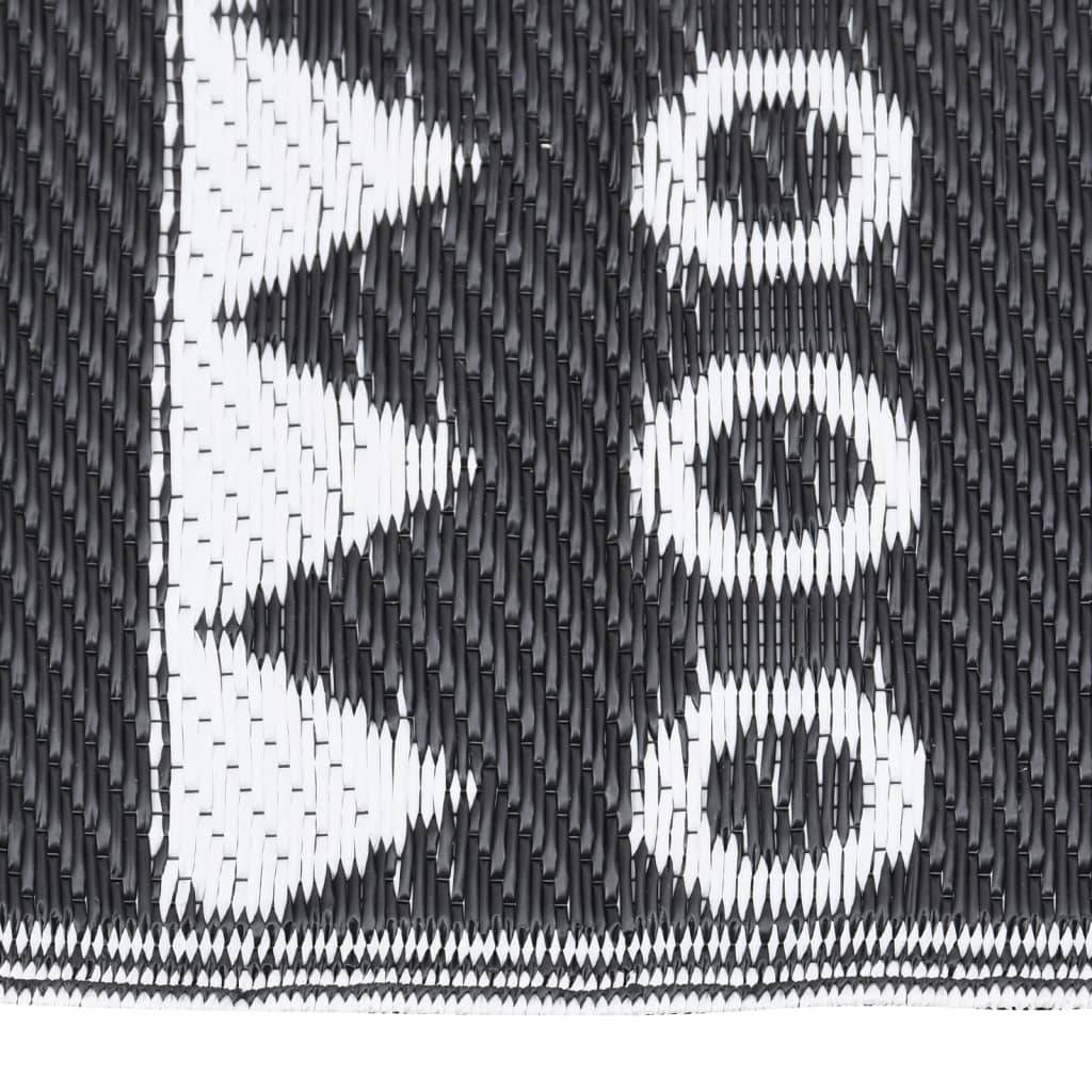 vidaXL Outdoor-Teppich ARAKIL Schwarz 140x200 cm PP