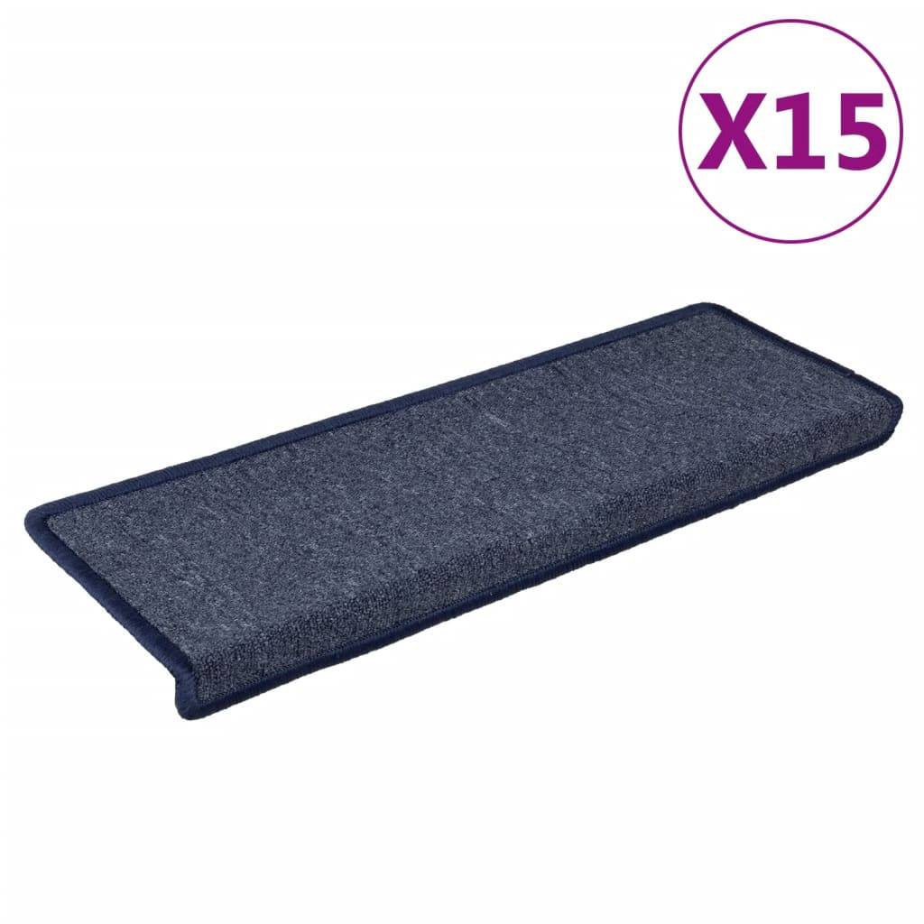 vidaXL Stufenmatten 15 Stk. 65x21x4 cm Grau und Blau