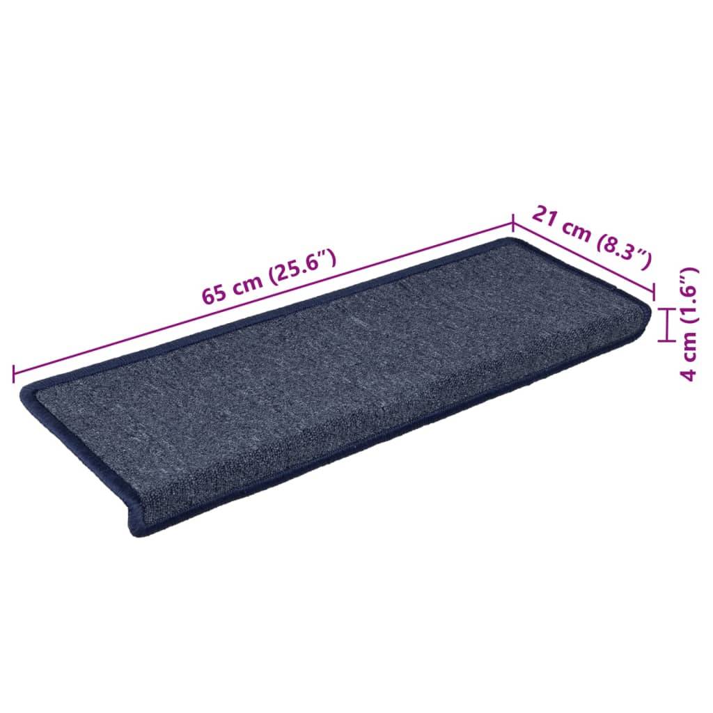 vidaXL Stufenmatten 15 Stk. 65x21x4 cm Grau und Blau