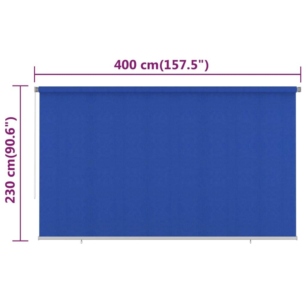 vidaXL Außenrollo 400x230 cm Blau HDPE