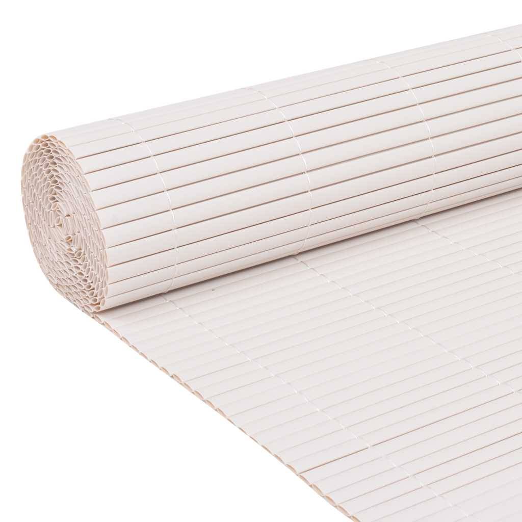 vidaXL Gartenzaun Doppelseitig 90x400 cm Weiß