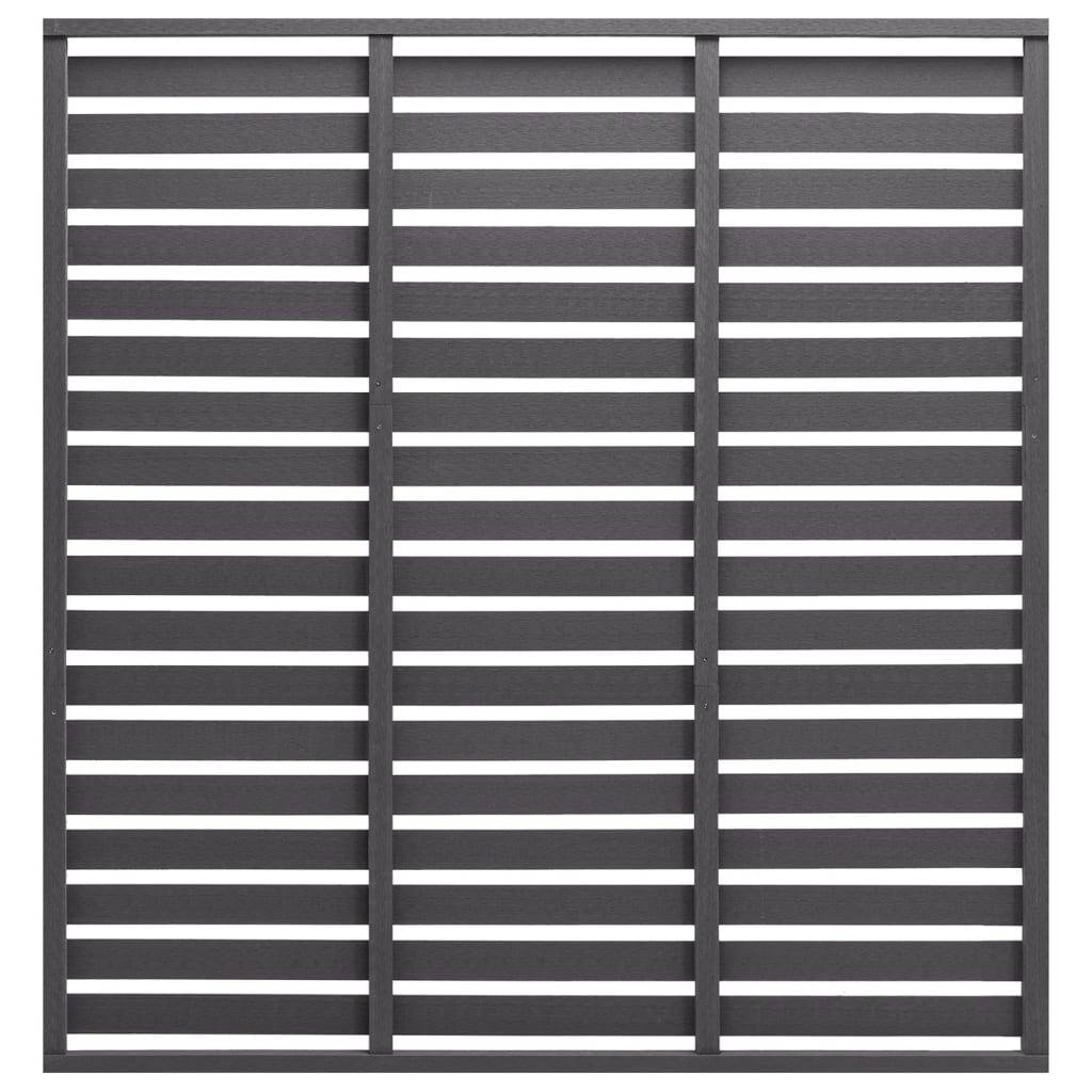 vidaXL Zaunelement WPC 180x180 cm Grau
