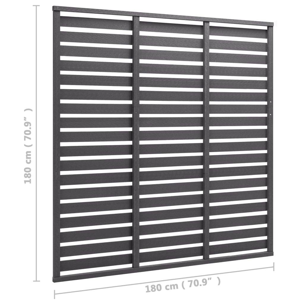 vidaXL Zaunelement WPC 180x180 cm Grau