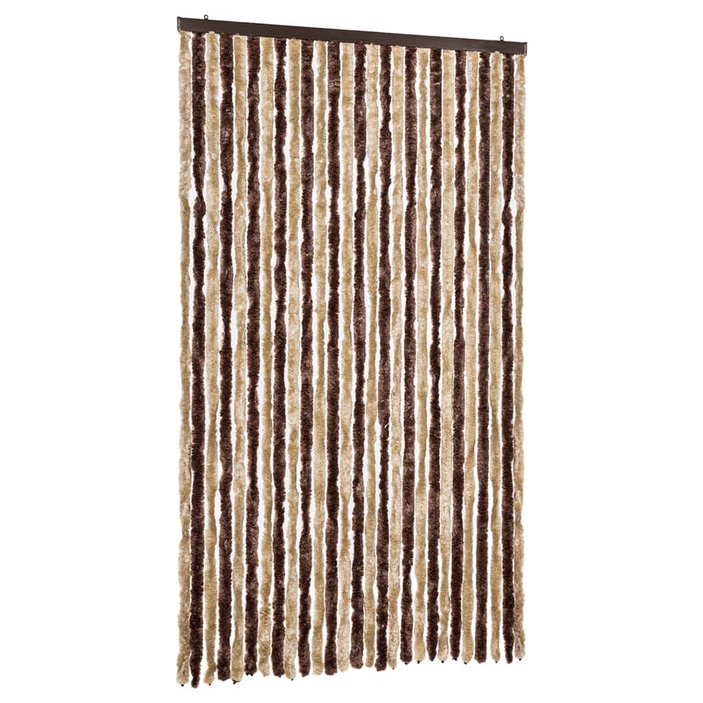 vidaXL Insektenschutz-Vorhang Beige und Hellbraun 118x220 cm Chenille