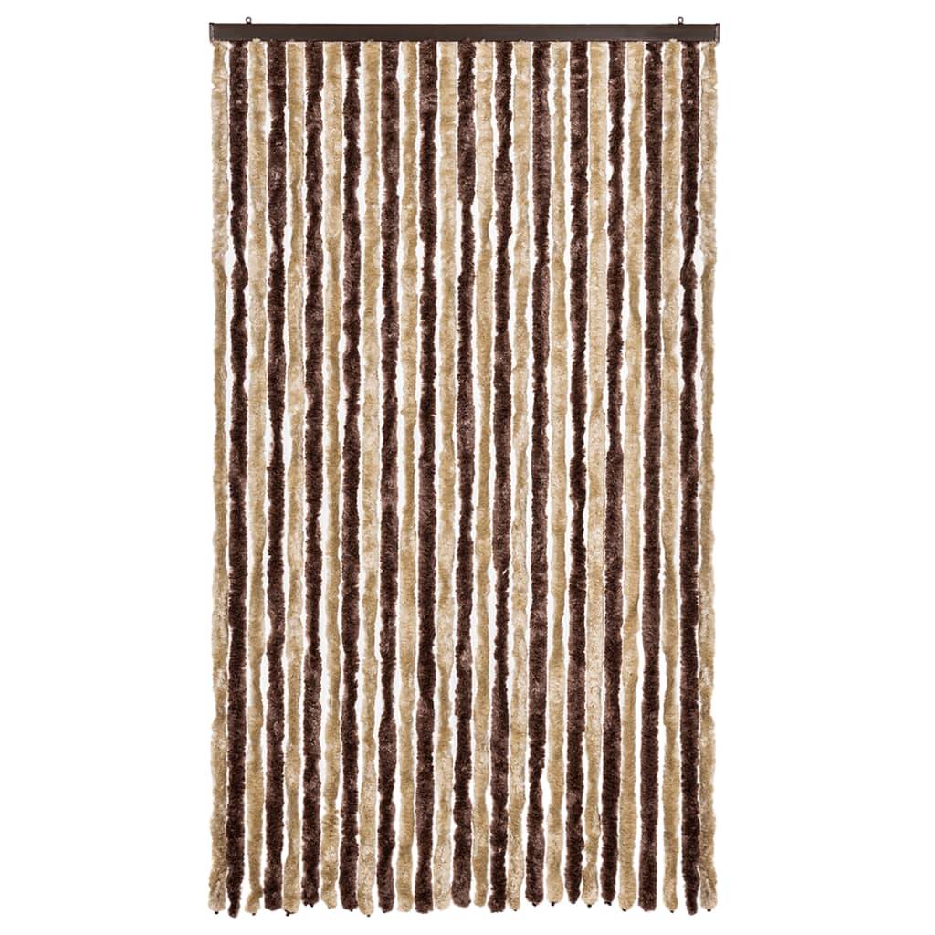 vidaXL Insektenschutz-Vorhang Beige und Hellbraun 118x220 cm Chenille