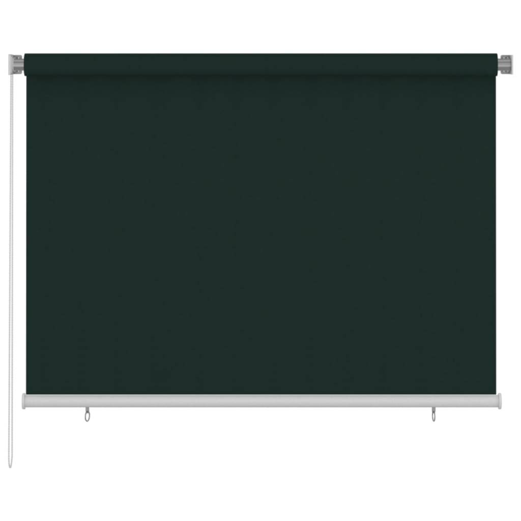 vidaXL Außenrollo 200x140 cm Dunkelgrün HDPE