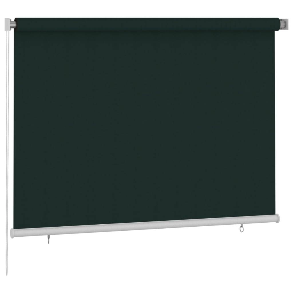 vidaXL Außenrollo 200x140 cm Dunkelgrün HDPE
