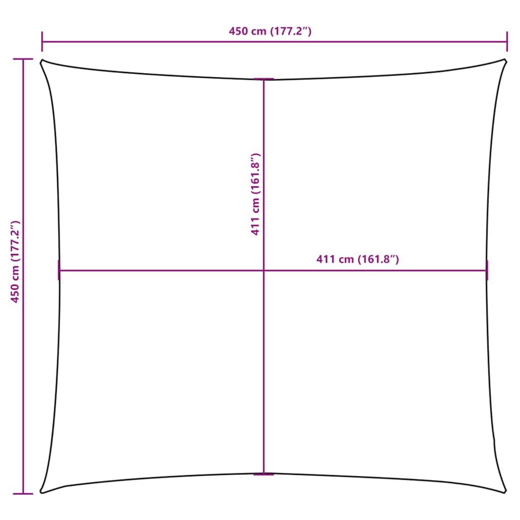 vidaXL Sonnensegel Oxford-Gewebe Quadratisch 4,5x4,5 m Beige