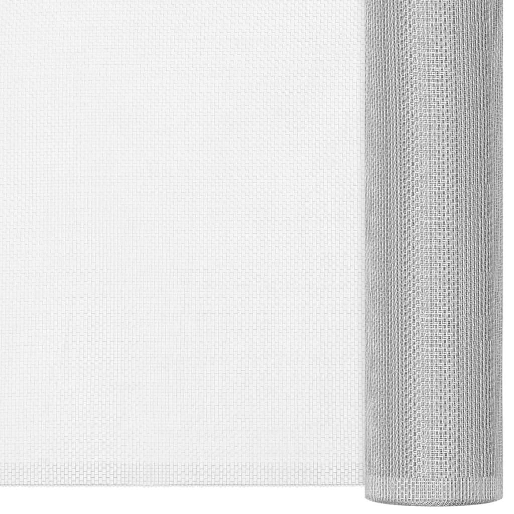 vidaXL Fliegengitter Aluminium 112x1000 cm Silbern