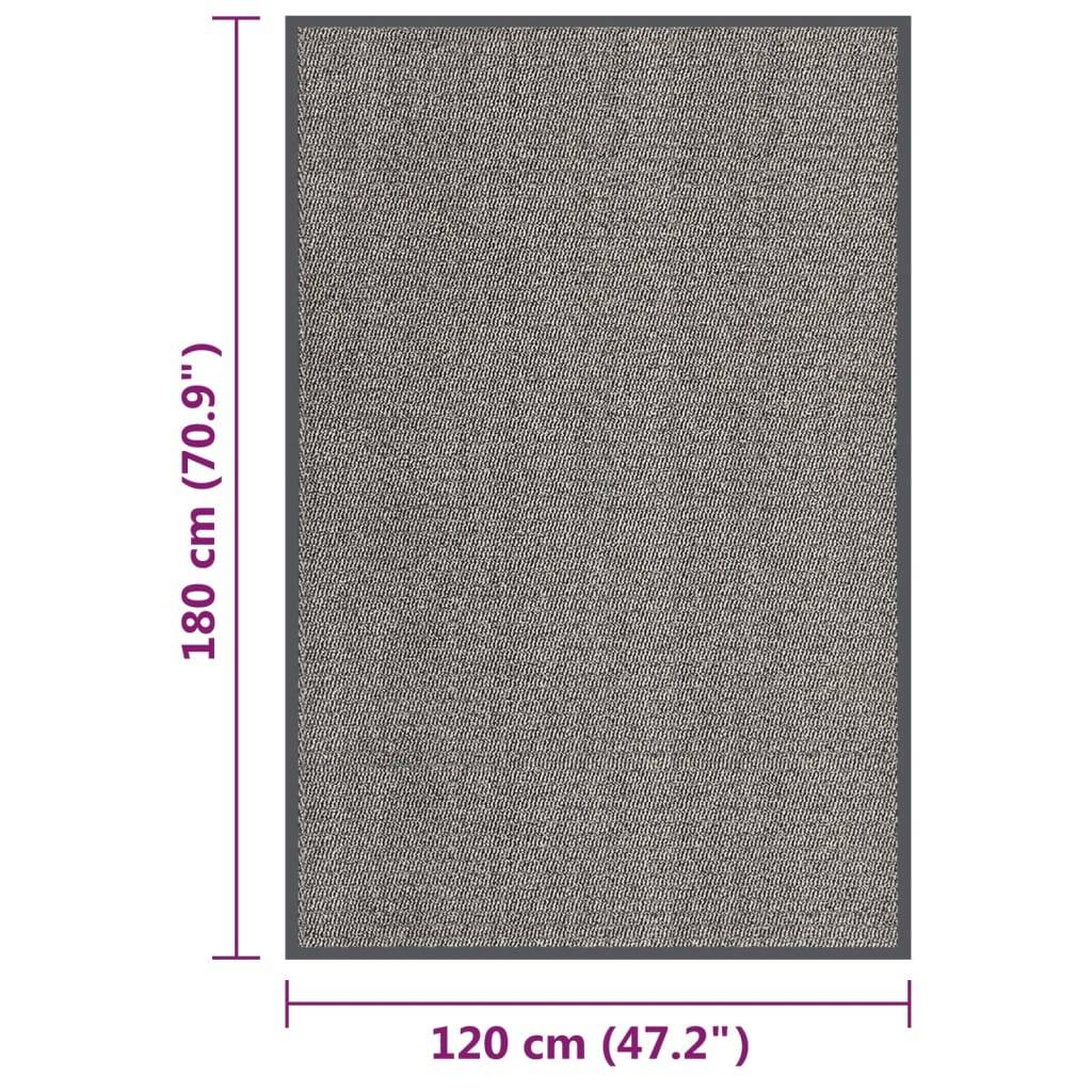 vidaXL Fußmatte getuftet 120x180 cm Hellbraun