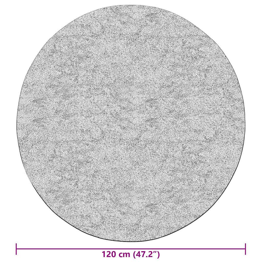 vidaXL Teppich Waschbar φ120 cm Hellbeige Rutschfest