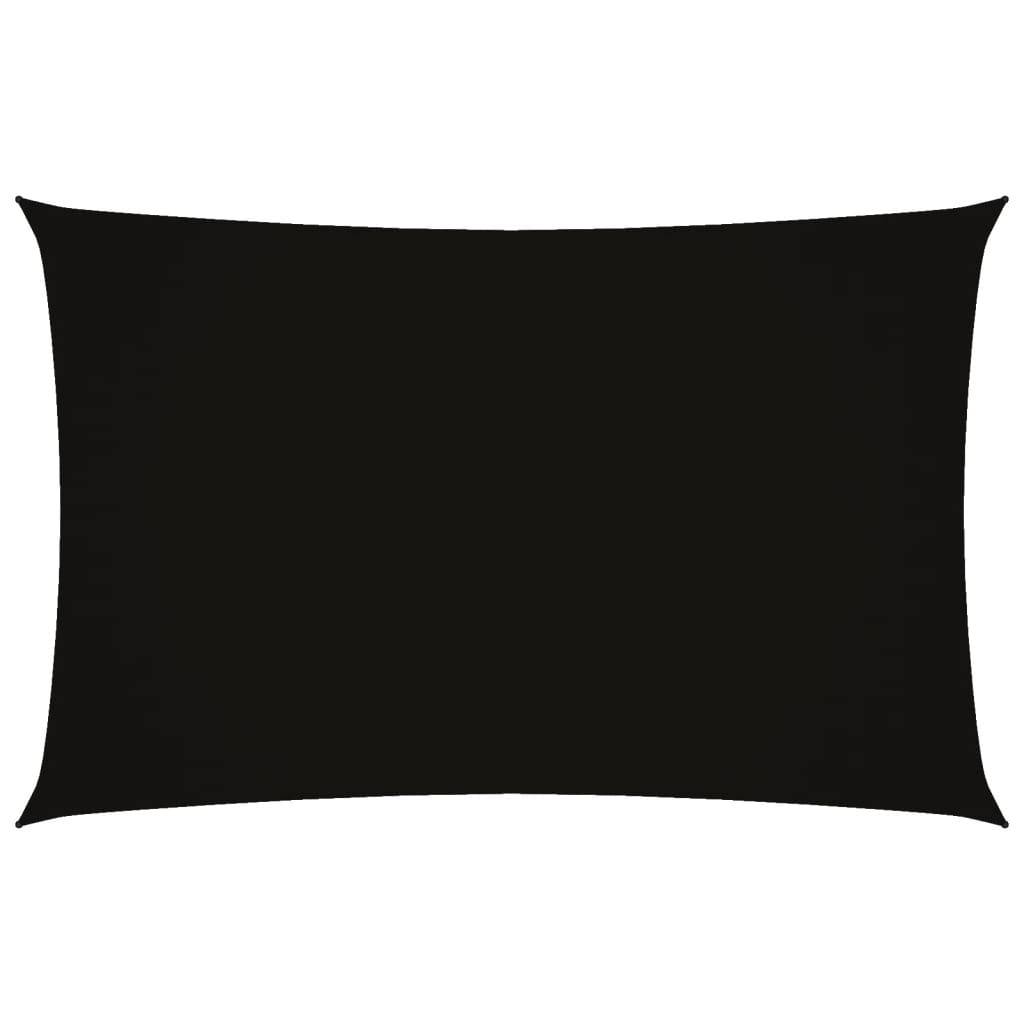 vidaXL Sonnensegel Oxford-Gewebe Rechteckig 2x5 m Schwarz