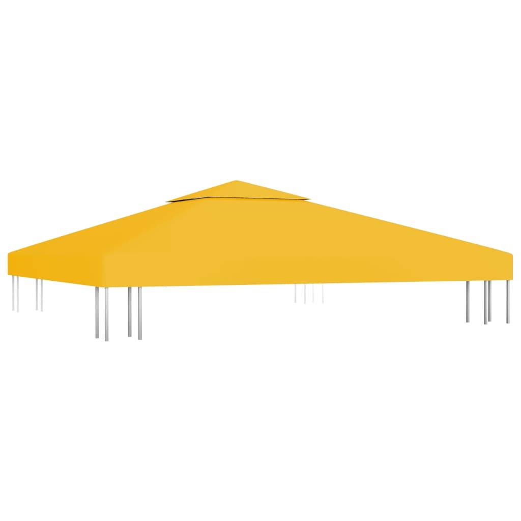 vidaXL Pavillon-Dachplane mit Kaminabzug 310 g/m² 3x3 m Gelb