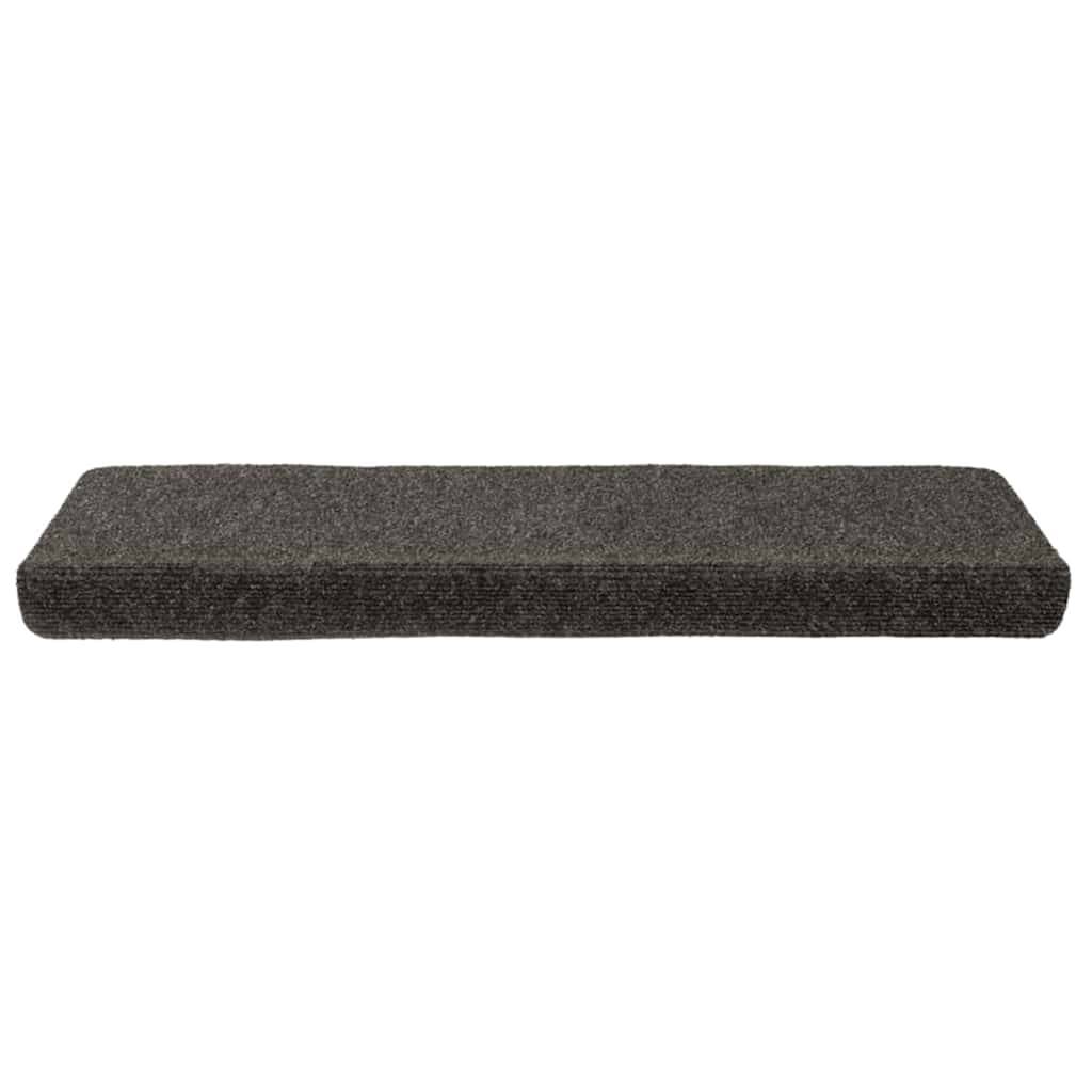 vidaXL Treppenmatten 15 Stk. Nadelvlies 65x21x4 cm Anthrazit