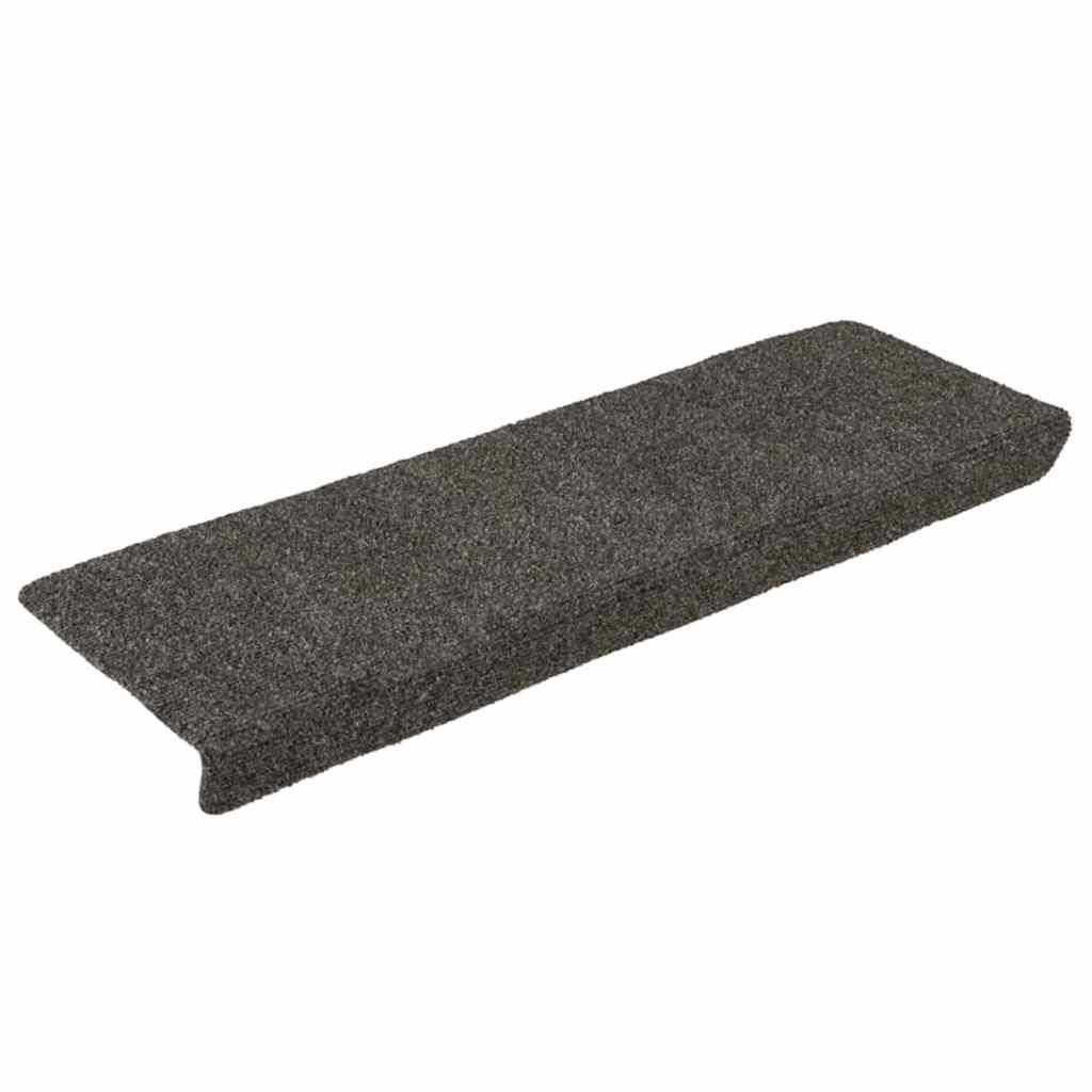 vidaXL Treppenmatten 15 Stk. Nadelvlies 65x21x4 cm Anthrazit