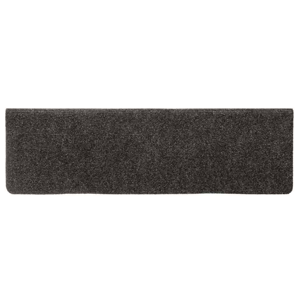 vidaXL Treppenmatten 15 Stk. Nadelvlies 65x21x4 cm Anthrazit