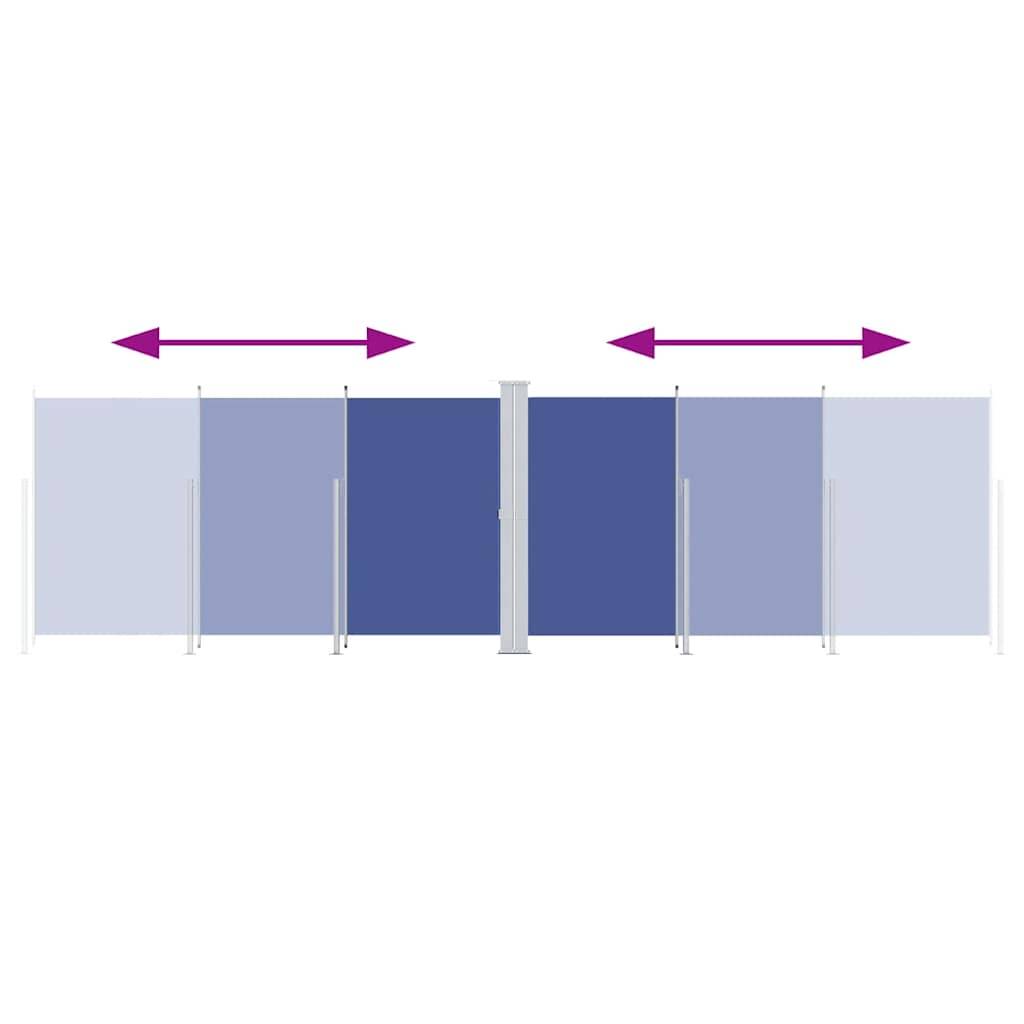vidaXL Seitenmarkise Ausziehbar Blau 180x600 cm
