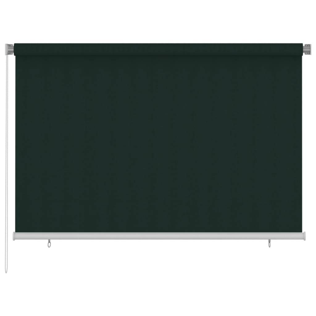 vidaXL Außenrollo 220x140 cm Dunkelgrün HDPE