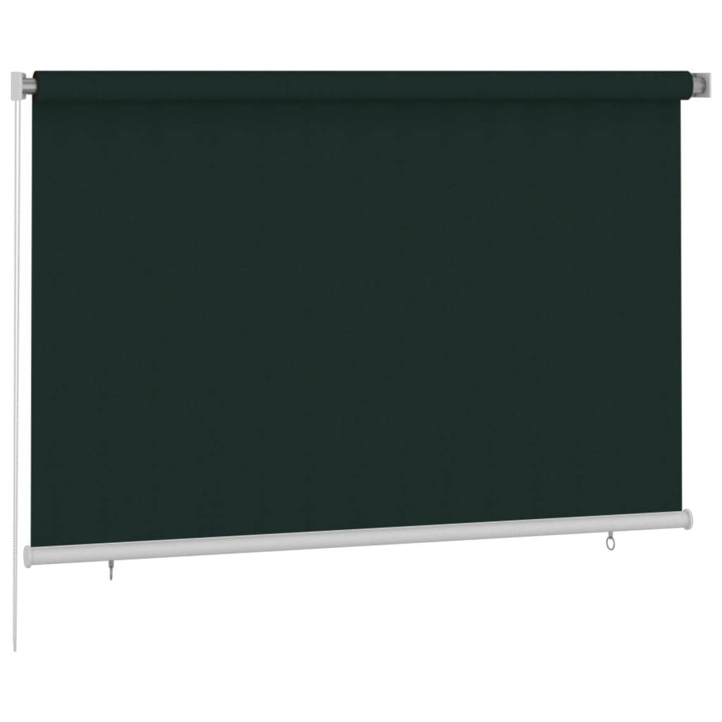 vidaXL Außenrollo 220x140 cm Dunkelgrün HDPE