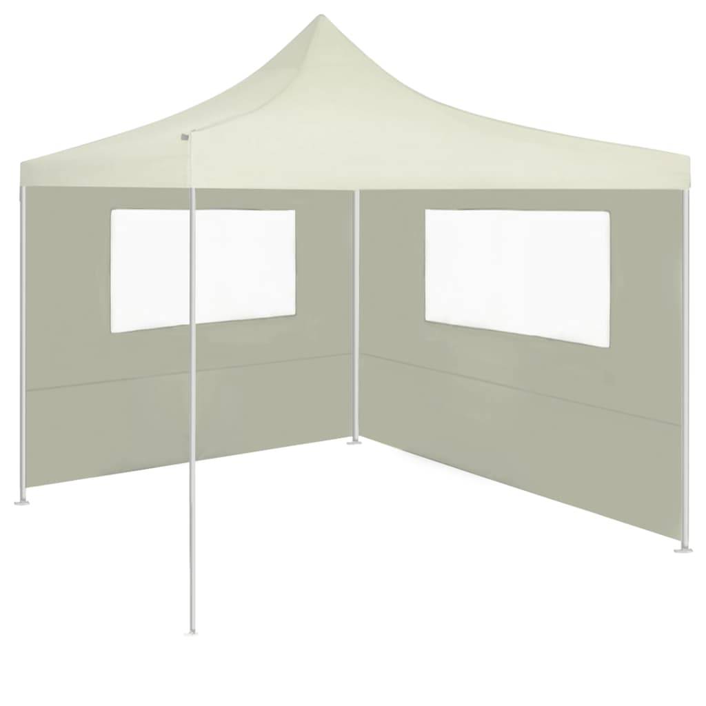 vidaXL Pavillon-Seitenwand mit Fenstern 4x2 m Creme