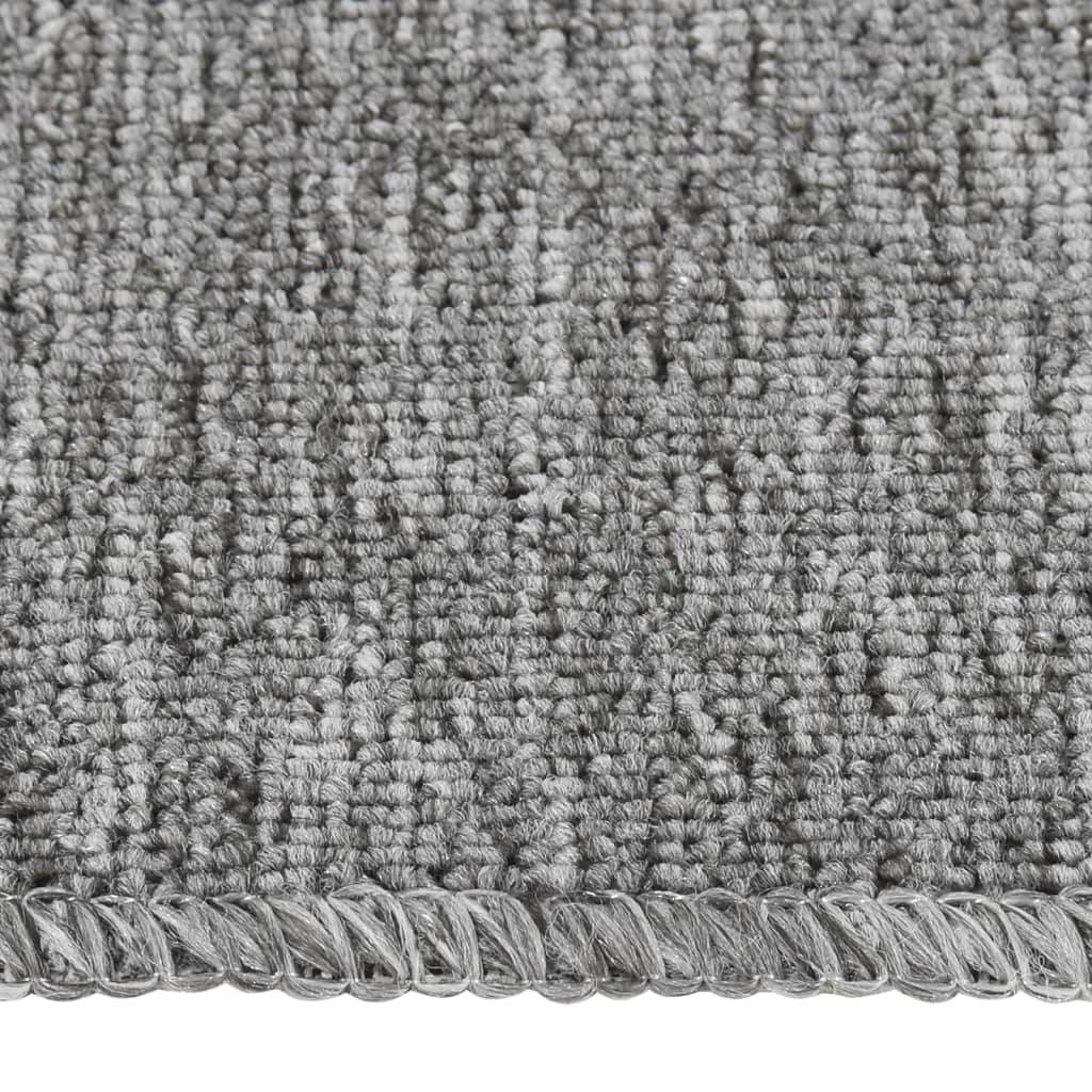 vidaXL Antirutsch Stufenmatten 15 Stk. 60x25 cm Grau Rechteckig
