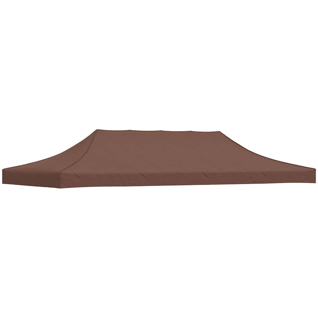 vidaXL Partyzelt-Dach 6x3 m Braun 270 g/m²