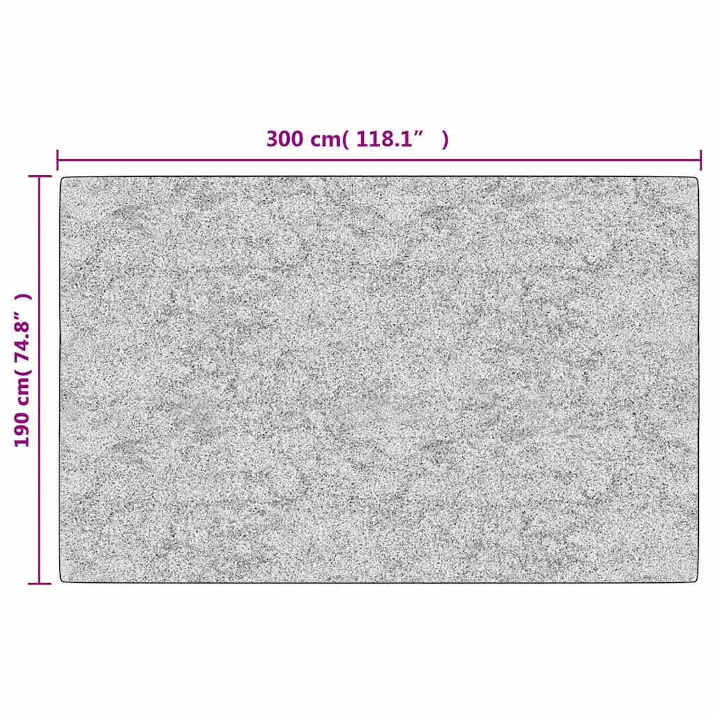 vidaXL Teppich Waschbar Schwarz und Golden 190x300 cm Rutschfest