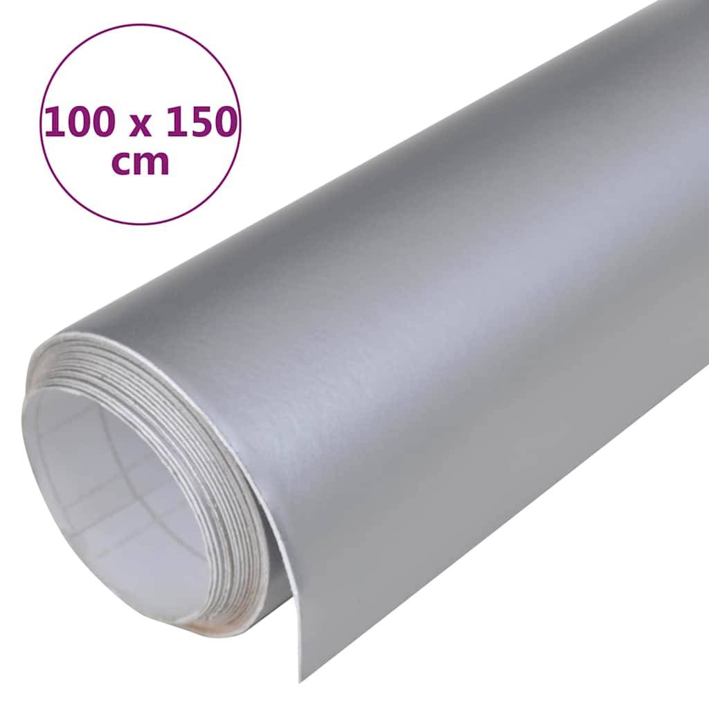vidaXL Autofolie Matt-Silber 100x150 cm