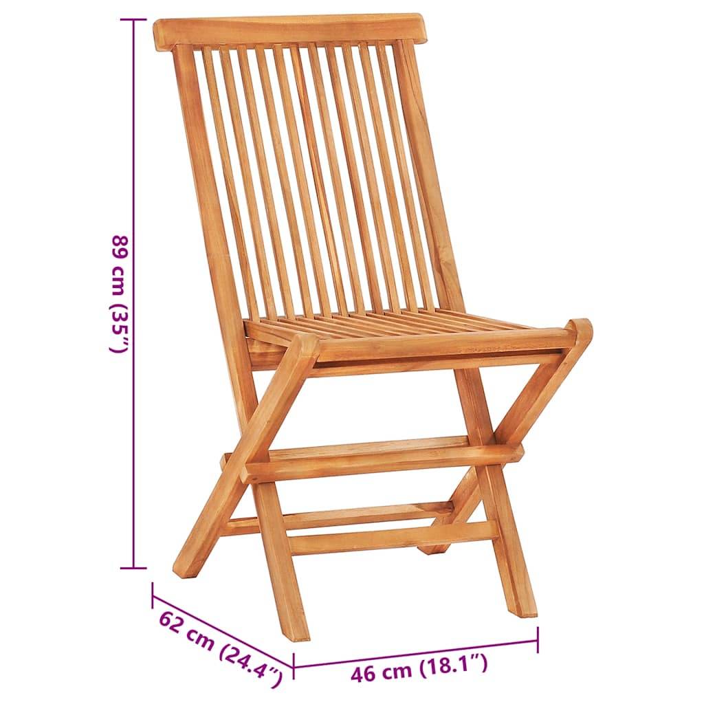 vidaXL 3-tlg. Bistroset mit Beigen Kissen Massivholz Teak