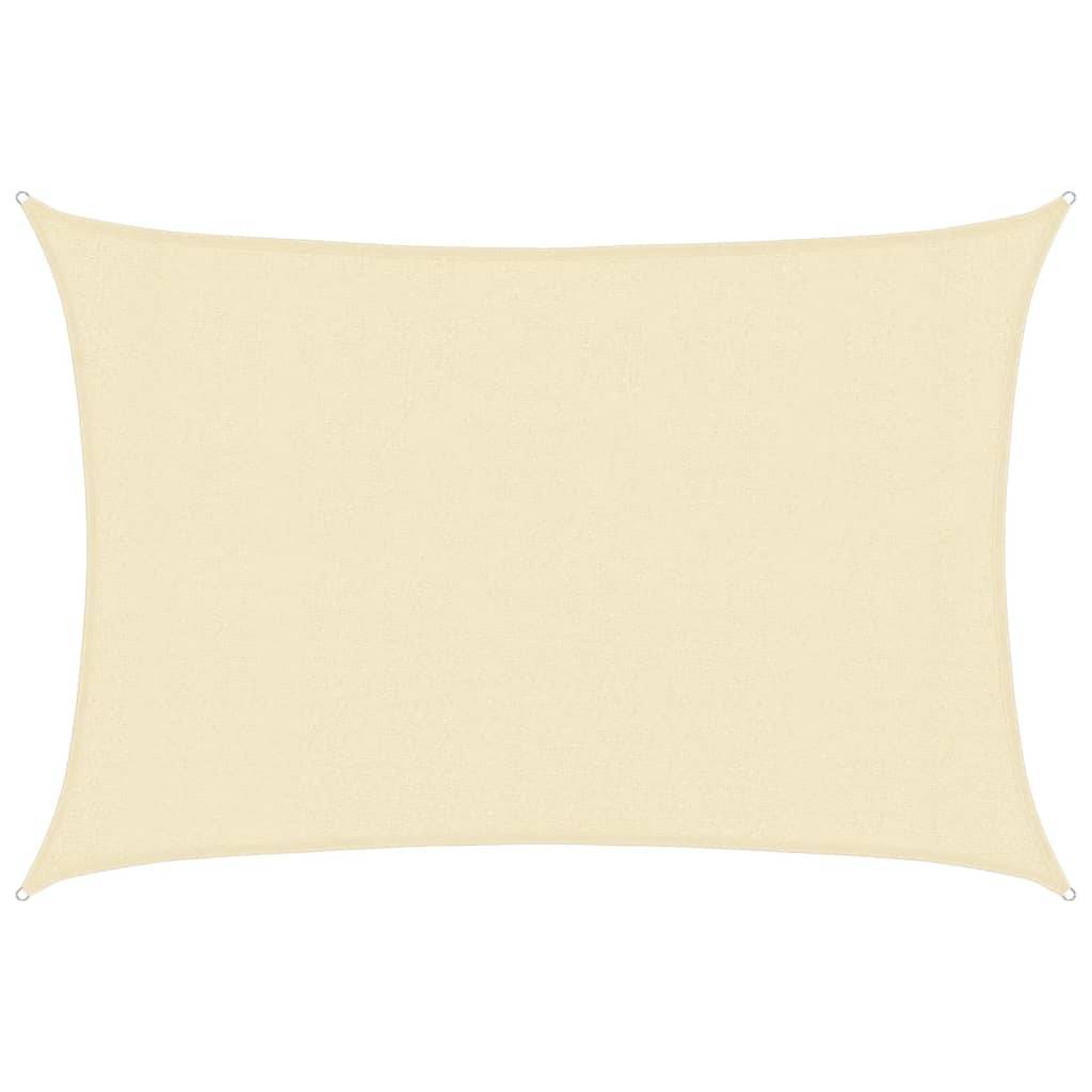vidaXL Sonnensegel 160 g/m² Creme 3x5 m HDPE