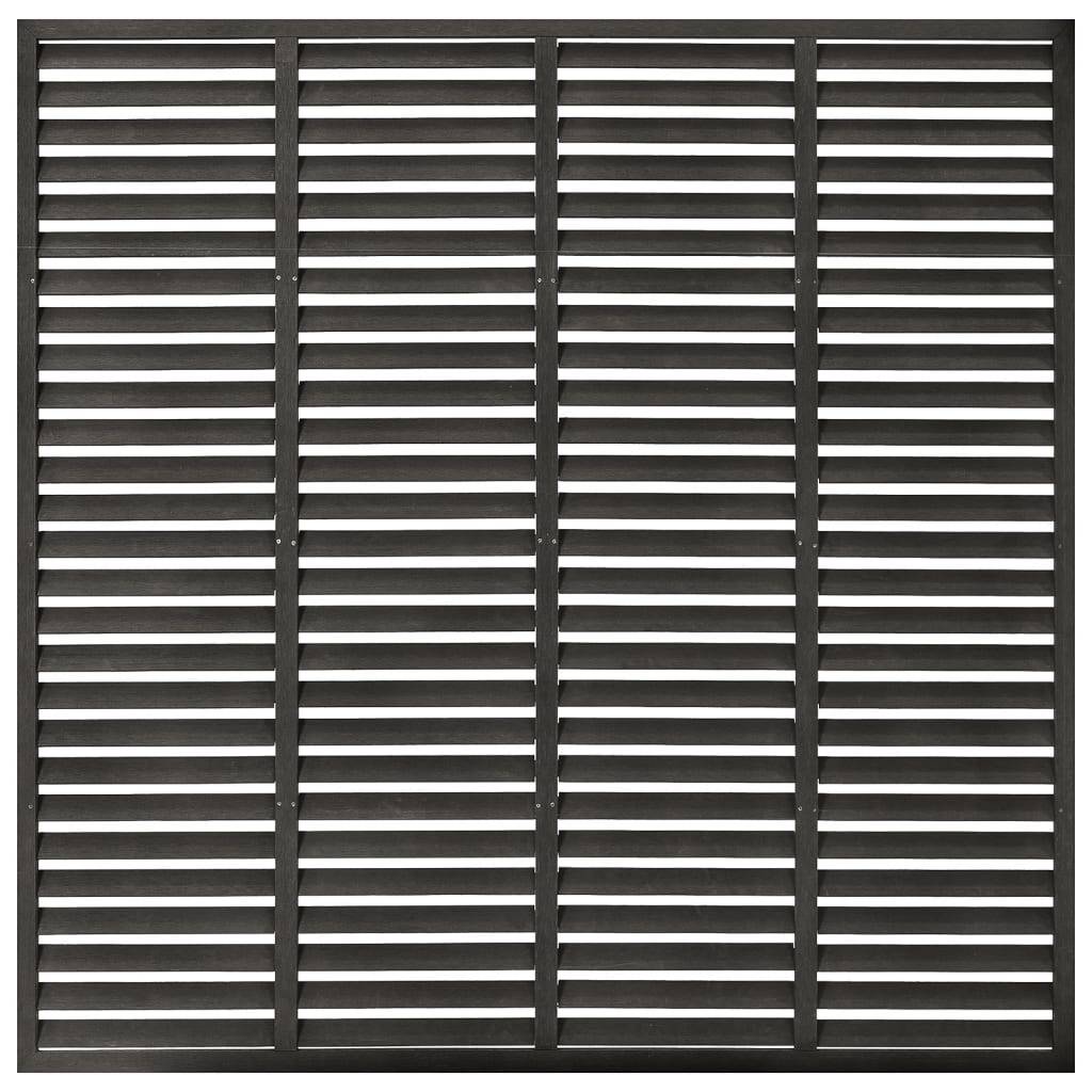 vidaXL Lamellenzaun WPC 180x180 cm Dunkelgrau