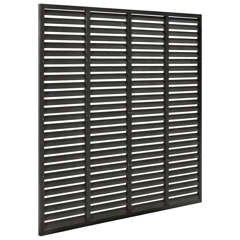 vidaXL Lamellenzaun WPC 180x180 cm Dunkelgrau
