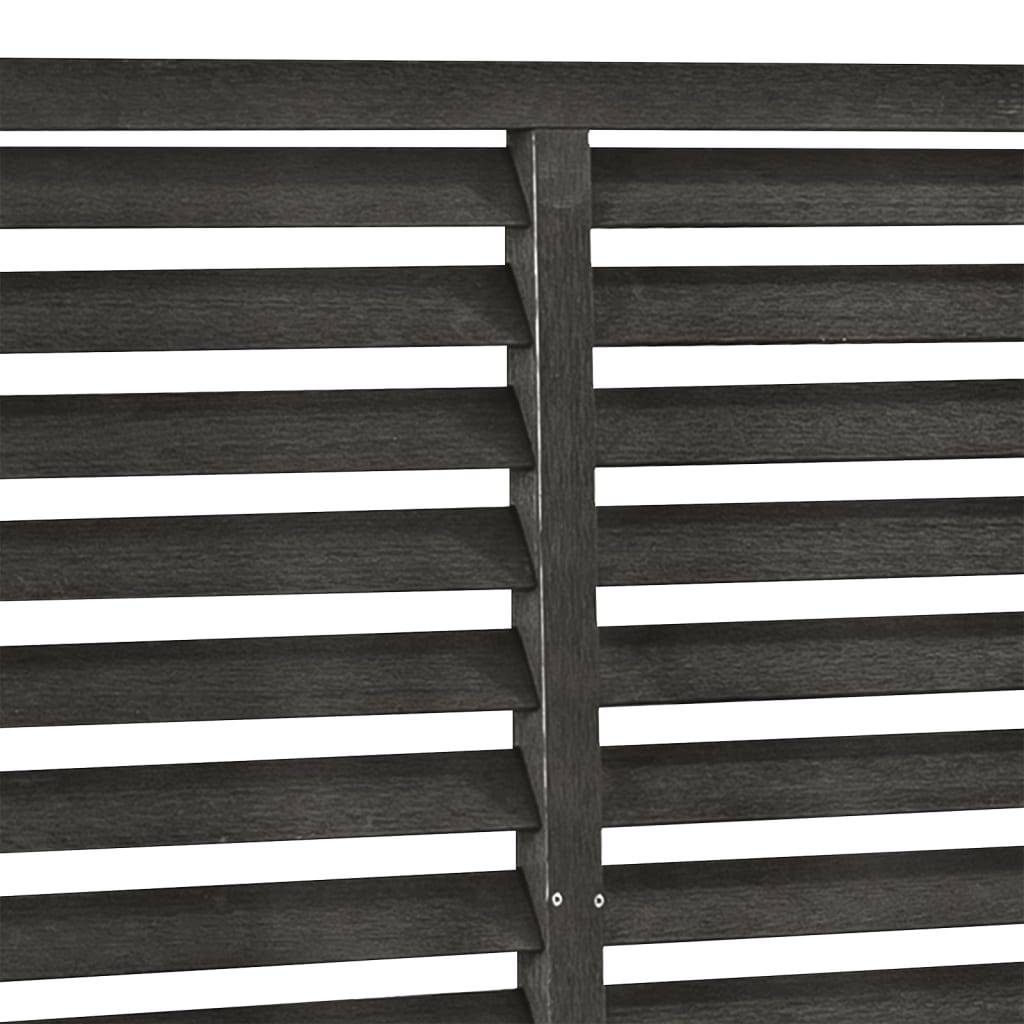 vidaXL Lamellenzaun WPC 180x180 cm Dunkelgrau