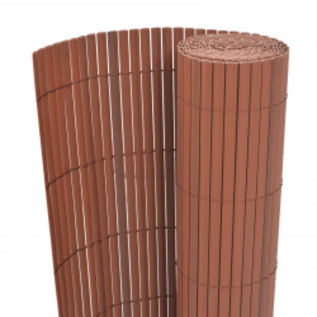 vidaXL Gartenzaun Doppelseitig 90x400 cm Braun