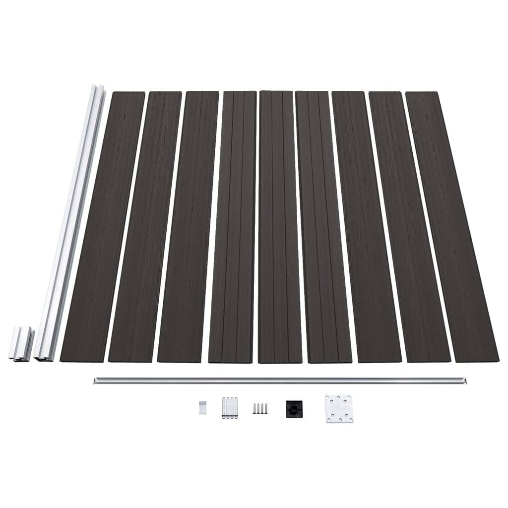 vidaXL Zaunelement WPC 175x186 cm Schwarz