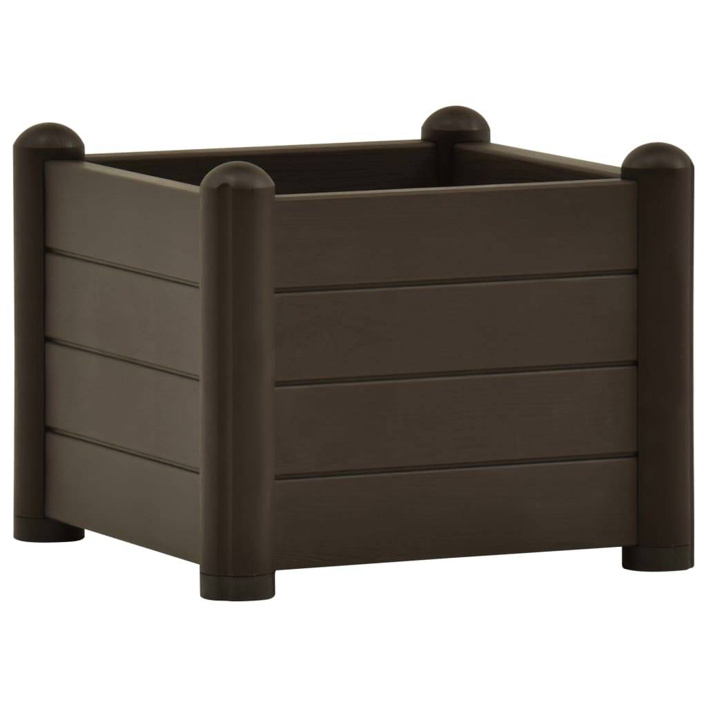 vidaXL Garten-Hochbeet PP Mokka 43x43x35 cm