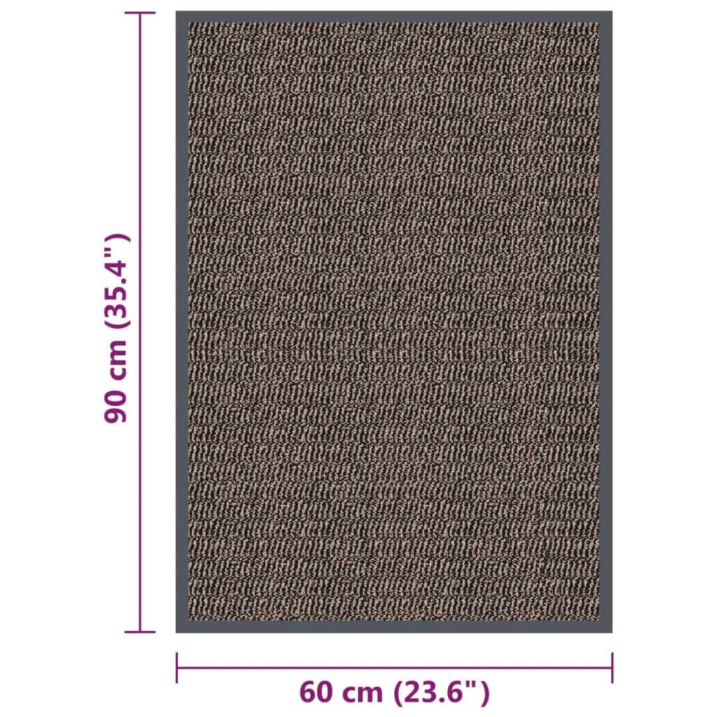 vidaXL Fußmatte getuftet 60x90 cm Dunkelbraun