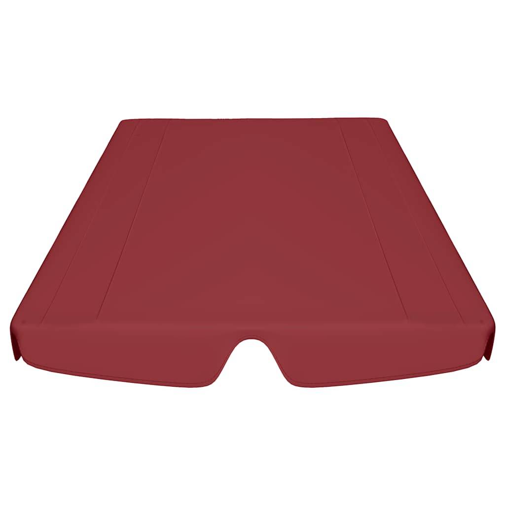 vidaXL Ersatzdach für Hollywoodschaukel Weinrot 150/130x105/70 cm