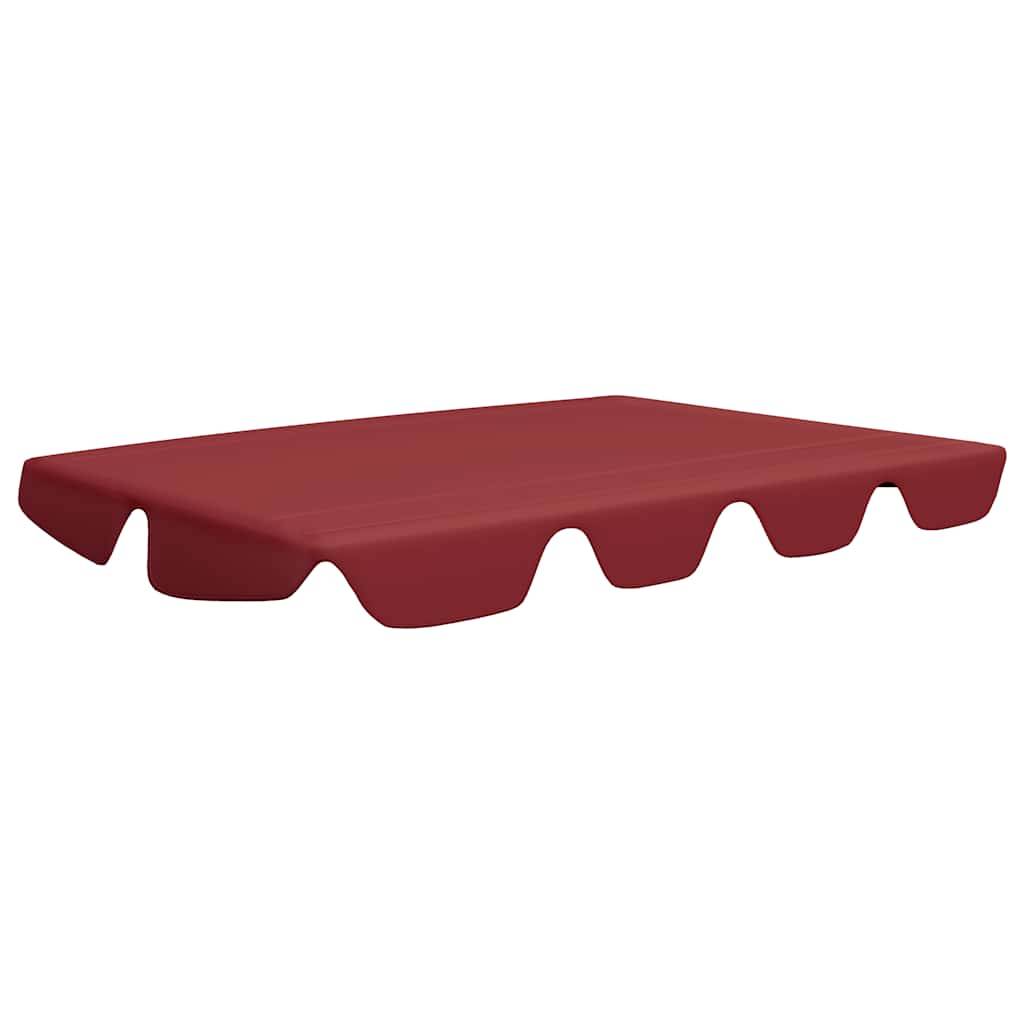 vidaXL Ersatzdach für Hollywoodschaukel Weinrot 150/130x105/70 cm