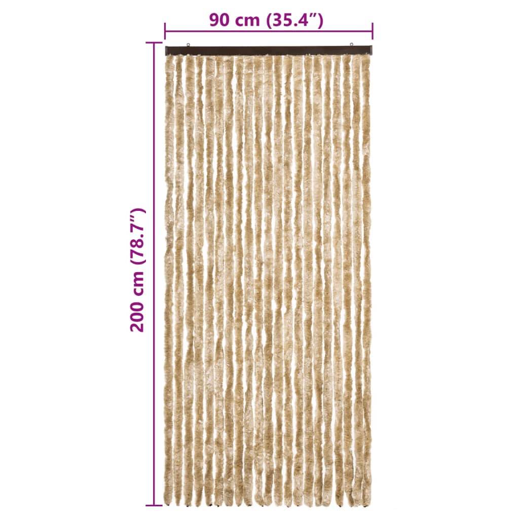 vidaXL Insektenschutz-Vorhang Beige 90x200 cm Chenille