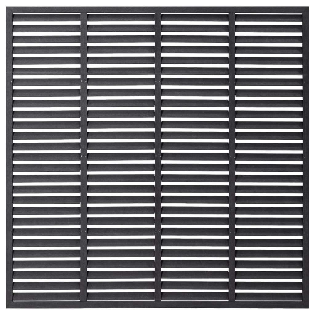 vidaXL Lamellenzaun WPC 180x180 cm Grau