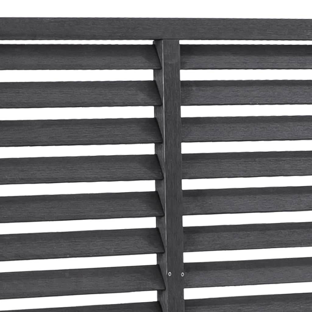 vidaXL Lamellenzaun WPC 180x180 cm Grau