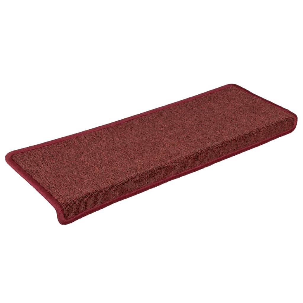 vidaXL Stufenmatten 15 Stk. 65x21x4 cm Mattrot