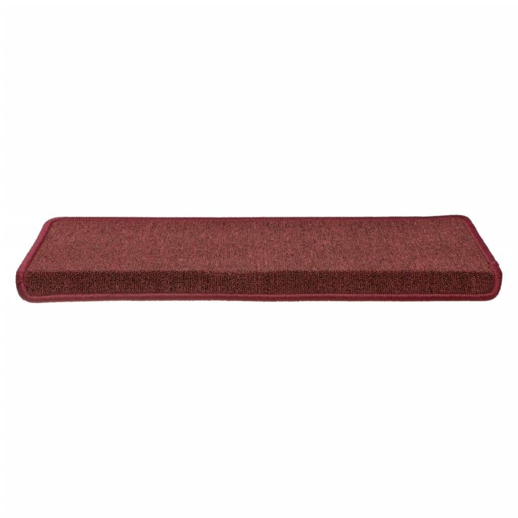 vidaXL Stufenmatten 15 Stk. 65x21x4 cm Mattrot
