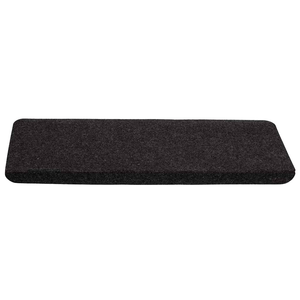 vidaXL Stufenmatten Selbstklebend 15 Stk. 65x24,5x3,5 cm Schwarz